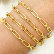 Gold Plated 925 Sterling Silver Paperclip Chain